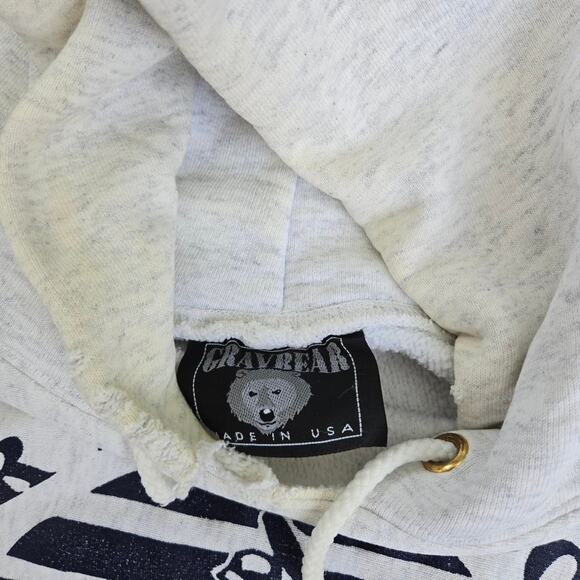 Vtg 90s VAN GORDON U.S. Amateur Baseball Reverse Weave Hooded Sweatshirt XXL Fit - Picture 5 of 8